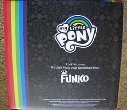 Size: 800x694 | Tagged: safe, rainbow dash, g4, official, funko, irl, logo, multilingual packaging, no pony, photo, prototype, solo, toy