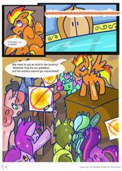 Size: 1558x2184 | Tagged: safe, artist:for-the-plot, oc, oc only, pegasus, pony, unicorn, comic:for the plot, blushing, butt, celestia's chambers, comic, female, implied rape, male, mare, plot, stallion