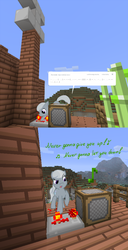 Size: 500x980 | Tagged: safe, artist:fantasyglow, silver spoon, g4, crossover, lonely spoon, minecraft, rickroll, tumblr