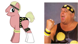 Size: 700x398 | Tagged: safe, human, dusty rhodes, irl, irl human, male, photo, ponified, simple background, transparent background, wwe