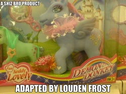 Size: 625x468 | Tagged: safe, alicorn, pony, bootleg, caption, demon donkey, fun neddy lovely, irl, photo, toy