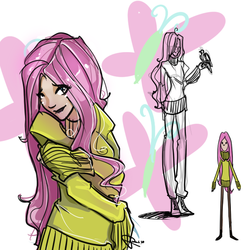 Size: 600x600 | Tagged: safe, artist:nastylady, fluttershy, human, g4, clothes, humanized, skinny, sweater, sweatershy, thin