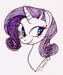 Size: 372x444 | Tagged: safe, artist:toodles3702, rarity, pony, g4, bust, portrait, solo