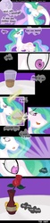 Size: 600x2687 | Tagged: safe, artist:falleninthedark, discord, princess celestia, g4, comic, the chaotic and the regretful