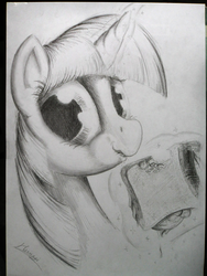 Size: 675x900 | Tagged: safe, artist:huussii, twilight sparkle, g4, sandwich, traditional art