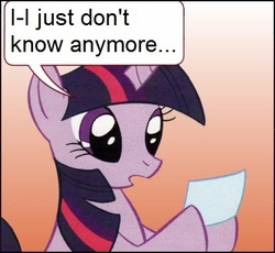 Size: 413x380 | Tagged: safe, twilight sparkle, g4, clopping meme, exploitable meme, image macro, people jack off to this?, reaction image