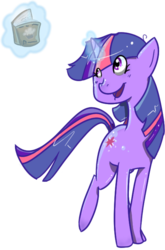 Size: 475x718 | Tagged: safe, artist:glitchtune, artist:sectacy, twilight sparkle, pony, g4, book, female, magic, solo