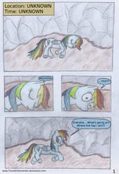 Size: 2170x3163 | Tagged: safe, artist:thunderelemental, rainbow dash, pegasus, pony, comic:swarm rising, g4, comic, high res