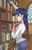 Size: 900x1391 | Tagged: safe, artist:reenee, twilight sparkle, human, g4, alternate hairstyle, ass, braid, butt, humanized, library, watermark