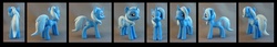 Size: 1725x300 | Tagged: safe, artist:krowzivitch, trixie, pony, unicorn, g4, customized toy, irl, photo, sculpture, solo