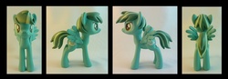 Size: 1149x401 | Tagged: safe, artist:krowzivitch, oc, oc only, pony, customized toy, irl, photo, sculpture, solo, spearmint snap