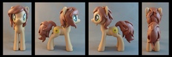 Size: 1203x400 | Tagged: safe, artist:krowzivitch, oc, oc only, oc:erin olsen, oc:sunflower, pony, fanfic:project sunflower, customized toy, irl, photo, sculpture, solo