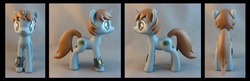 Size: 1229x400 | Tagged: safe, artist:krowzivitch, oc, oc only, oc:littlepip, pony, unicorn, fallout equestria, customized toy, cutie mark, fanfic, female, hooves, horn, irl, mare, photo, pipbuck, sculpture, solo