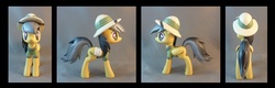 Size: 1691x540 | Tagged: safe, artist:krowzivitch, daring do, pony, g4, customized toy, hat, irl, photo, sculpture, solo