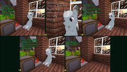 Size: 1406x800 | Tagged: safe, artist:fantasyglow, silver spoon, g4, crossover, lonely spoon, minecraft, tumblr