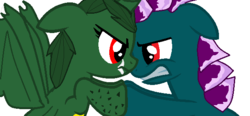 Size: 620x288 | Tagged: safe, artist:darknes2012, kaiju pony, biollante, godzilla, godzilla (series), ponified