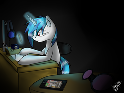 Size: 2000x1500 | Tagged: safe, artist:kyroking, dj pon-3, octavia melody, vinyl scratch, g4