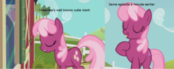 Size: 1051x420 | Tagged: safe, screencap, cheerilee, family appreciation day, g4, animation error, comparison, cutie mark