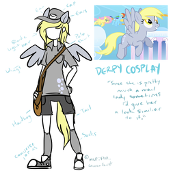 Size: 1000x1000 | Tagged: safe, artist:nightfawn, artist:rostillhet, derpy hooves, fluttershy, rainbow dash, human, g4, bag, converse, cosplay, design, eared humanization, flying, hat, humanized, no face, simple background, tailed humanization, winged humanization