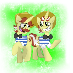 Size: 2160x2160 | Tagged: safe, artist:jessikitt-e, flam, flim, g4, cute, flamabetes, flim flam brothers, flimabetes, high res, raised hoof