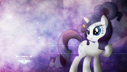Size: 1920x1080 | Tagged: dead source, safe, artist:mackaged, rarity, pony, g4, alternate hairstyle, solo, vector, wallpaper