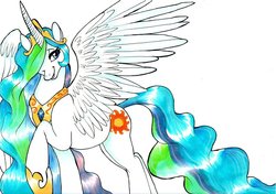 Size: 800x562 | Tagged: safe, artist:wings-of-rust, princess celestia, pony, g4, female, solo