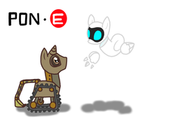 Size: 768x550 | Tagged: safe, artist:quilava-princess, e.v.e., ponified, wall-e