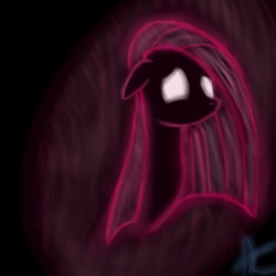 Size: 5000x5000 | Tagged: safe, artist:cosmicguillotine, pinkie pie, g4, absurd resolution, dark, glowing, pinkamena diane pie, sad