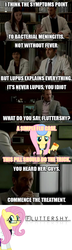 Size: 480x1659 | Tagged: safe, fluttershy, g4, comic, crossover, house m.d., lupus, pills