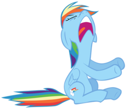 Size: 320x275 | Tagged: safe, rainbow dash, pony, g4, sonic rainboom (episode), female, my life is ruined, simple background, solo, transparent background, vector