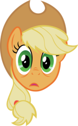 Size: 2456x3970 | Tagged: safe, artist:cthulhuandyou, applejack, pony, applebuck season, g4, bags under eyes, female, floating head, simple background, solo, tired, transparent background, vector