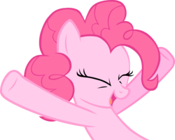 Size: 4061x3240 | Tagged: safe, artist:cthulhuandyou, pinkie pie, earth pony, pony, g4, female, simple background, solo, transparent background, vector