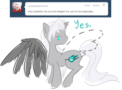 Size: 793x587 | Tagged: safe, artist:ask-the-fantasy-ponies, ask, final fantasy, final fantasy vii, ponified, sephiroth, tumblr