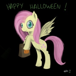 Size: 1500x1500 | Tagged: safe, artist:mcsadat, fluttershy, g4, halloween, solo