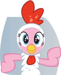 Size: 4861x6028 | Tagged: safe, artist:reallyunimportant, pinkie pie, g4, absurd resolution, animal costume, chicken pie, chicken suit, clothes, costume