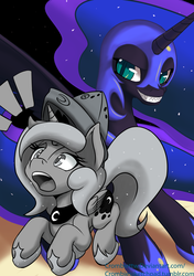 Size: 2070x2940 | Tagged: safe, artist:crombiettw, nightmare moon, princess luna, pony, g4, duality, woona