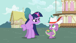 Size: 1280x720 | Tagged: safe, screencap, spike, twilight sparkle, g4, secret of my excess