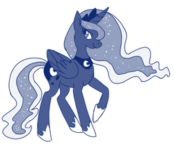 Size: 966x812 | Tagged: safe, artist:voyeurs, princess luna, pony, g4, female, simple background, smiling, solo