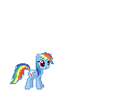 Size: 275x200 | Tagged: safe, artist:robokitty, rainbow dash, pony, g4, animated, desktop ponies, female, flying, pixel art, simple background, solo, transparent background