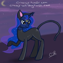 Size: 732x729 | Tagged: source needed, safe, artist:crosscjr, princess luna, pony, g4, 30 minute art challenge, catsuit, costume, female, luna (sailor moon), sailor moon (series), solo