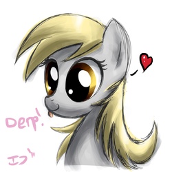 Size: 6614x6614 | Tagged: safe, artist:deerhooves, derpy hooves, pegasus, pony, g4, absurd resolution, female, heart, mare, solo