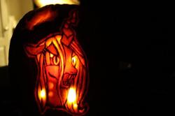 Size: 640x426 | Tagged: safe, queen chrysalis, g4, halloween, jack-o-lantern