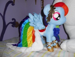 Size: 1000x750 | Tagged: safe, artist:legadema, rainbow dash, g4, clothes, dress, gala dress, irl, photo, plushie