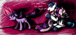 Size: 1000x462 | Tagged: safe, artist:jamescorck, princess cadance, shining armor, twilight sparkle, alicorn, pony, unicorn, g4, crying, female, injured, male, mare, princess sadance, stallion