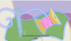 Size: 632x364 | Tagged: safe, screencap, g4, my little pony: friendship is magic, suited for success, youtube caption