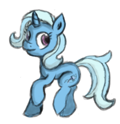 Size: 585x603 | Tagged: safe, artist:phillnana, trixie, pony, unicorn, g4, female, mare, simple background, sketch, smiling, solo, transparent background