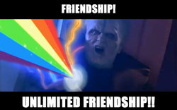 Size: 680x425 | Tagged: safe, brony, emperor palpatine, image macro, implied rainbow dash, sonic rainboom, star wars, unlimited power, welcome to the herd