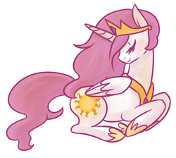 Size: 600x538 | Tagged: safe, artist:voyeurs, princess celestia, pony, g4, female, smiling, solo