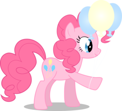 Size: 3895x3539 | Tagged: safe, artist:felix-kot, pinkie pie, earth pony, pony, g4, balloon, female, mare, simple background, solo, transparent background, vector