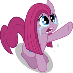 Size: 3819x3813 | Tagged: safe, artist:felix-kot, artist:skutchi, pinkie pie, earth pony, pony, g4, crying, female, pinkamena diane pie, simple background, solo, transparent background, vector